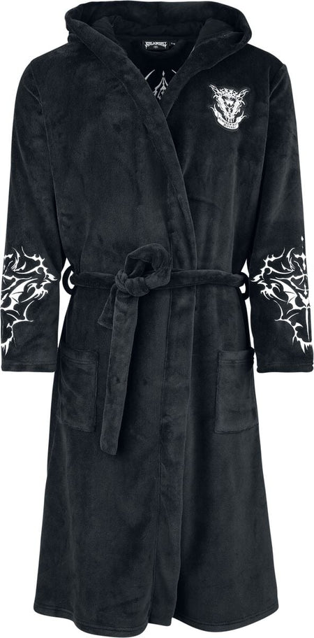 Robe de Chambre Gothic de Black Blood by Gothicana - Bloodsworn to Tepes - S-M à XXL-3XL - pour Homme - noir - Black Blood by Gothicana