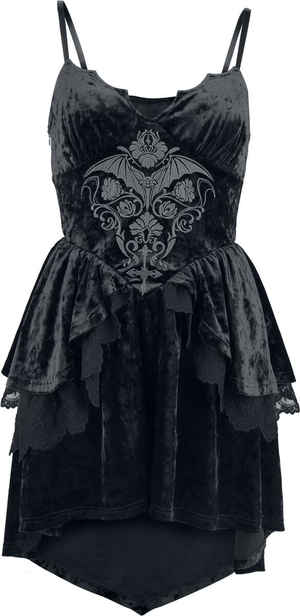 Robe courte Gothic de Gothicana by EMP - Countess Bathory - S à XXL - pour Femme - noir - Gothicana by EMP