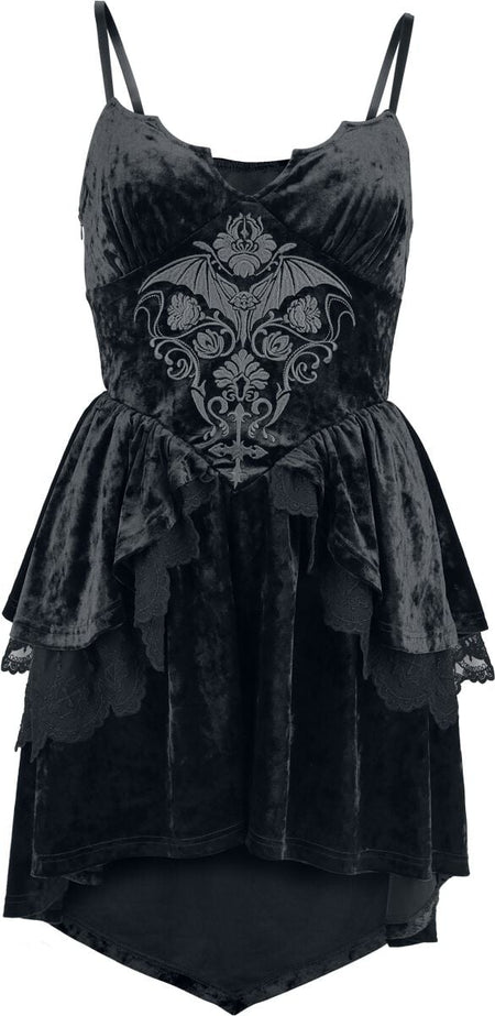 Robe courte Gothic de Gothicana by EMP - Countess Bathory - S à XXL - pour Femme - noir - Gothicana by EMP