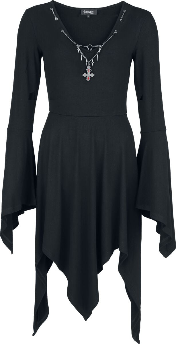 Robe mi-longue Gothic de Gothicana by EMP - Eternal Allure - S à XXL - pour Femme - noir - Gothicana by EMP