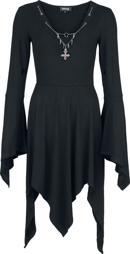 Robe mi-longue Gothic de Gothicana by EMP - Eternal Allure - S à XXL - pour Femme - noir - Gothicana by EMP