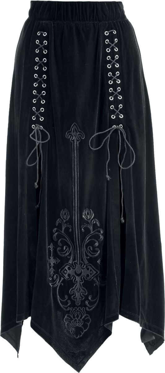 Jupe longue Gothic de Gothicana by EMP - Countess Bathory - S à XXL - pour Femme - noir - Gothicana by EMP
