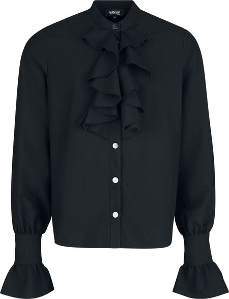 Chemise manches longues Gothic de Gothicana by EMP - Countess Bathory - S à XXL - pour Homme - noir - Gothicana by EMP