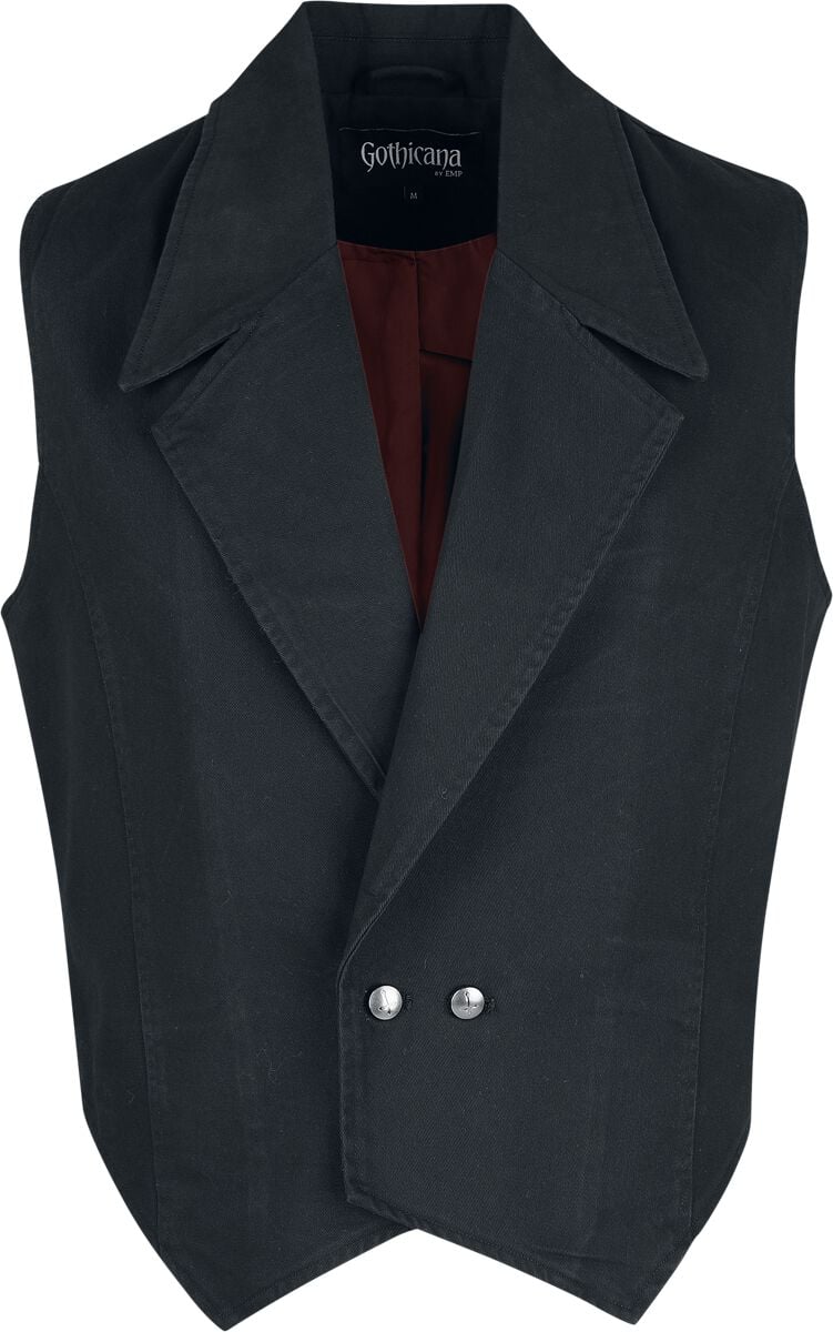 Veste Sans Manches Gothic de Gothicana by EMP - Countess Bathory - S à XXL - pour Homme - noir - Gothicana by EMP