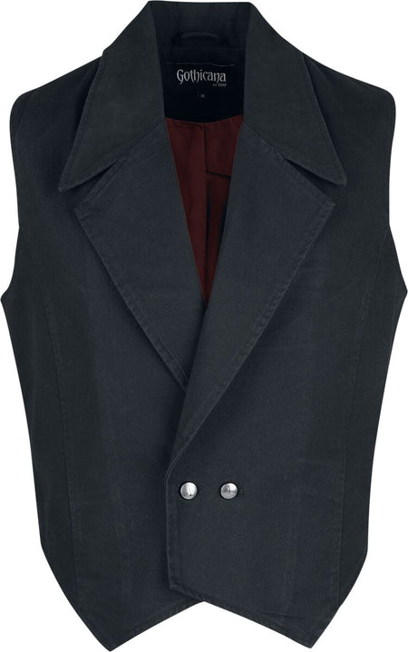 Veste Sans Manches Gothic de Gothicana by EMP - Countess Bathory - S à XXL - pour Homme - noir - Gothicana by EMP