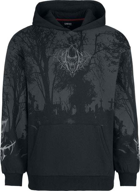 Sweat-shirt à capuche Gothic de Gothicana by EMP - Eternal Allure - S à XXL - pour Homme - noir - Gothicana by EMP