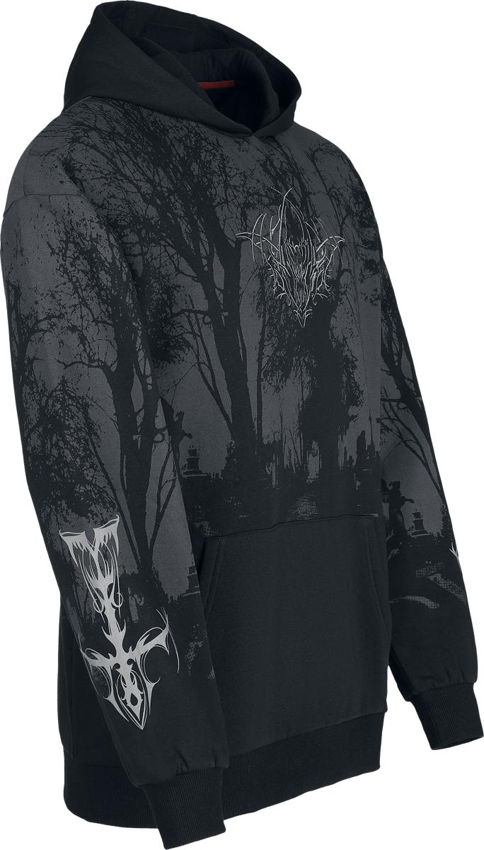 Sweat-shirt à capuche Gothic de Gothicana by EMP - Eternal Allure - S à XXL - pour Homme - noir - Gothicana by EMP - View 2