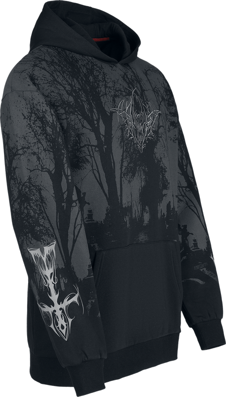 Sweat-shirt à capuche Gothic de Gothicana by EMP - Eternal Allure - S à XXL - pour Homme - noir - Gothicana by EMP - View 2