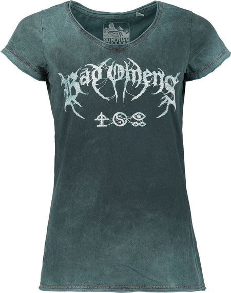 T-Shirt Manches courtes  de Bad Omens - Metal Logo - S à 4XL - pour Femme - pétrole - Bad Omens