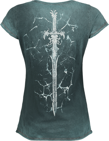 T-Shirt Manches courtes  de Bad Omens - Metal Logo - S à 4XL - pour Femme - pétrole - Bad Omens - View 2