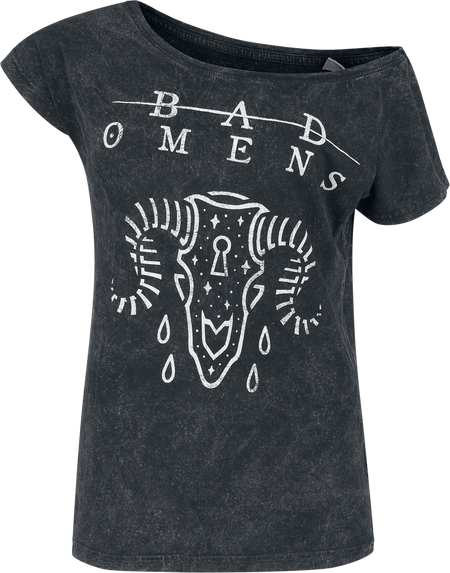 T-Shirt Manches courtes  de Bad Omens - Ram Skull - S à 4XL - pour Femme - noir - Bad Omens - View 2