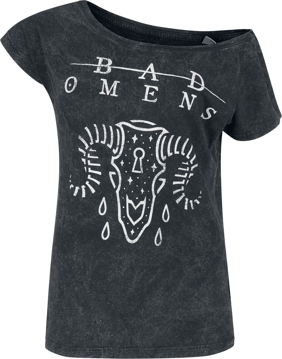 T-Shirt Manches courtes  de Bad Omens - Ram Skull - S à 4XL - pour Femme - noir - Bad Omens - View 2