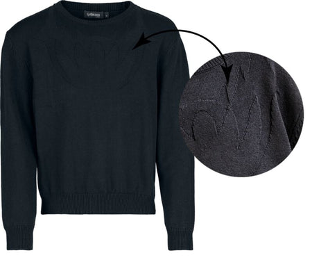 Pull tricoté Gothic de Gothicana by EMP - Velum Noctis - S à XXL - pour Homme - noir - Gothicana by EMP