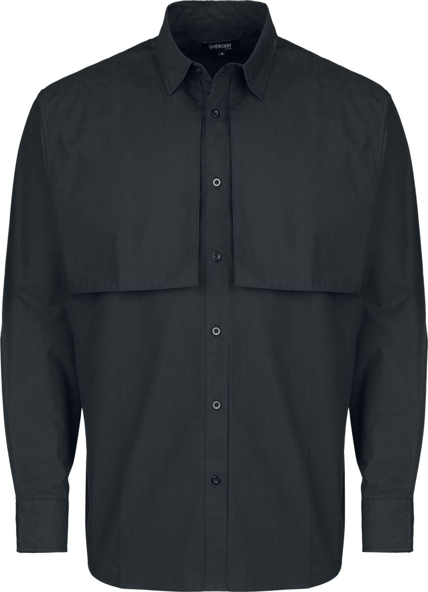 Chemise manches longues Gothic de Gothicana by EMP - Velum Noctis - S à XXL - pour Homme - noir - Gothicana by EMP