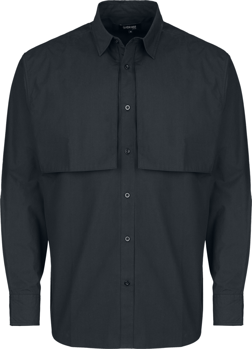 Chemise manches longues Gothic de Gothicana by EMP - Velum Noctis - S à XXL - pour Homme - noir - Gothicana by EMP - View 2