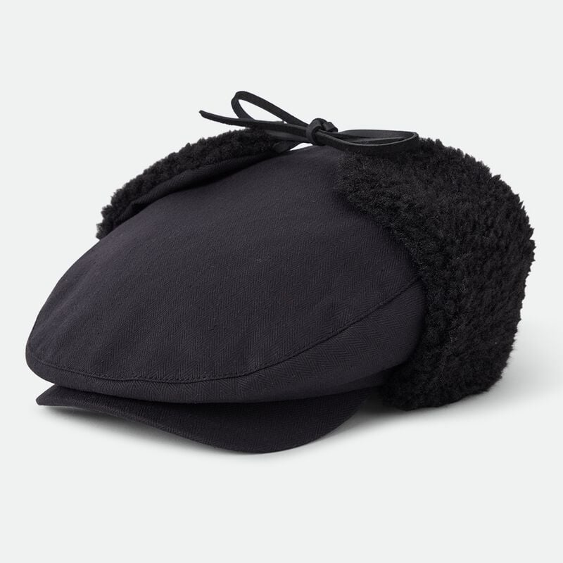 Bonnet  de Brixton - Barrel Earflap Snap Cap - pour Unisexe - noir - brixton