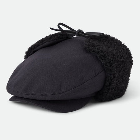 Bonnet  de Brixton - Barrel Earflap Snap Cap - pour Unisexe - noir - brixton