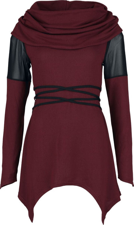 T-shirt manches longues  de Black Premium by EMP - Celtic Blessing - S à XXL - pour Femme - bordeaux - Black Premium by EMP
