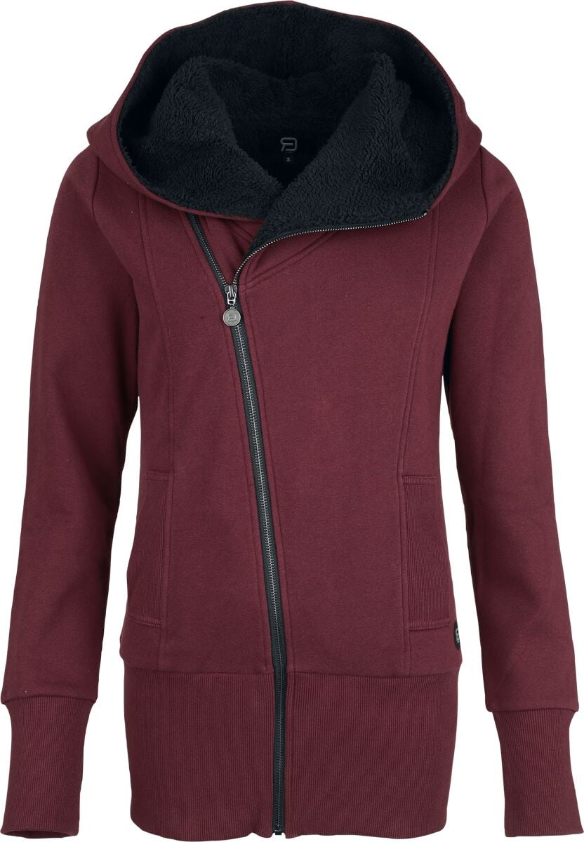Sweat-shirt zippé à capuche  de RED by EMP - S à XXL - pour Femme - bordeaux - RED by EMP