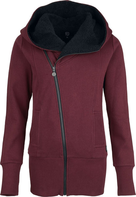 Sweat-shirt zippé à capuche  de RED by EMP - S à XXL - pour Femme - bordeaux - RED by EMP