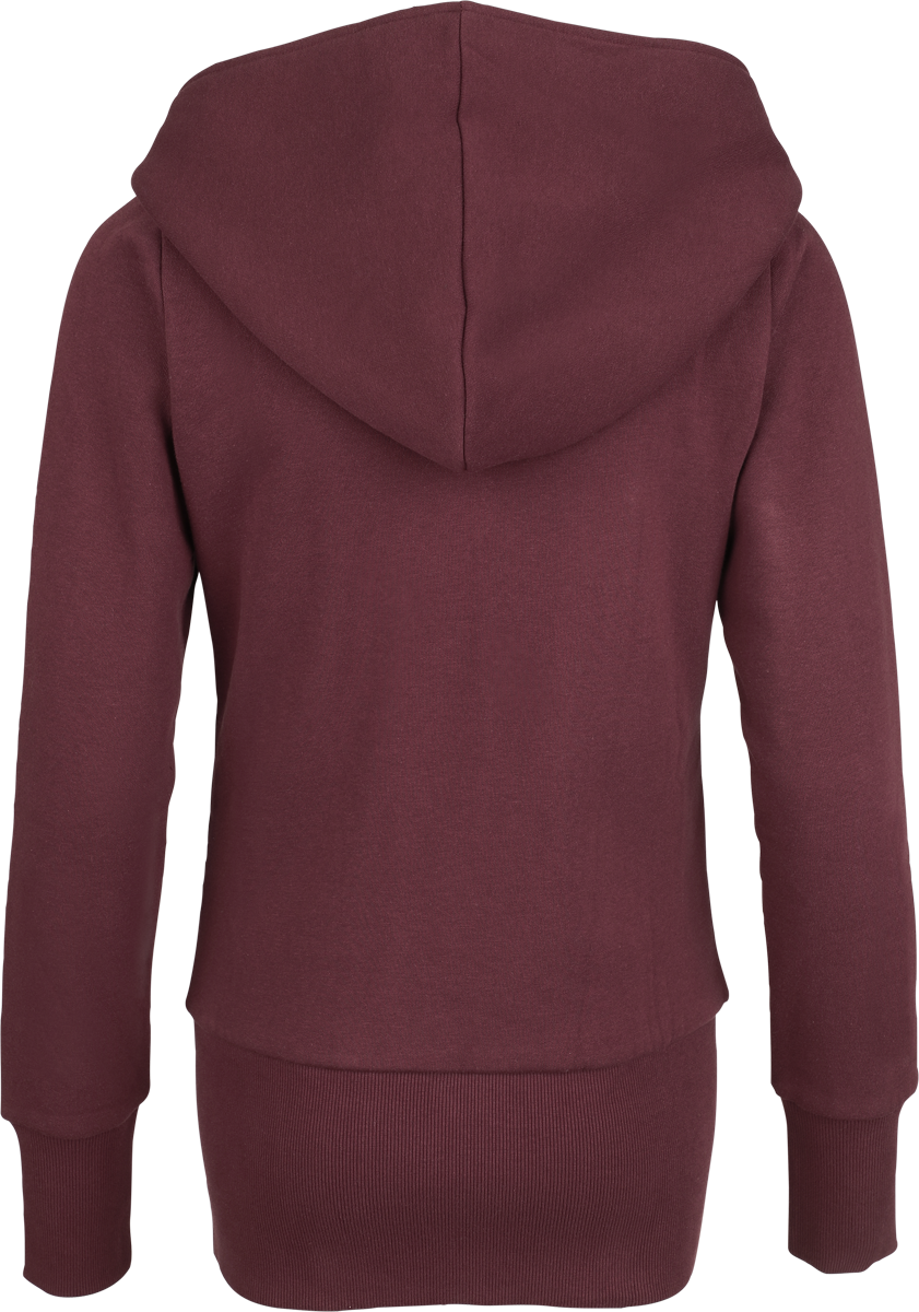 Sweat-shirt zippé à capuche  de RED by EMP - S à XXL - pour Femme - bordeaux - RED by EMP - View 2
