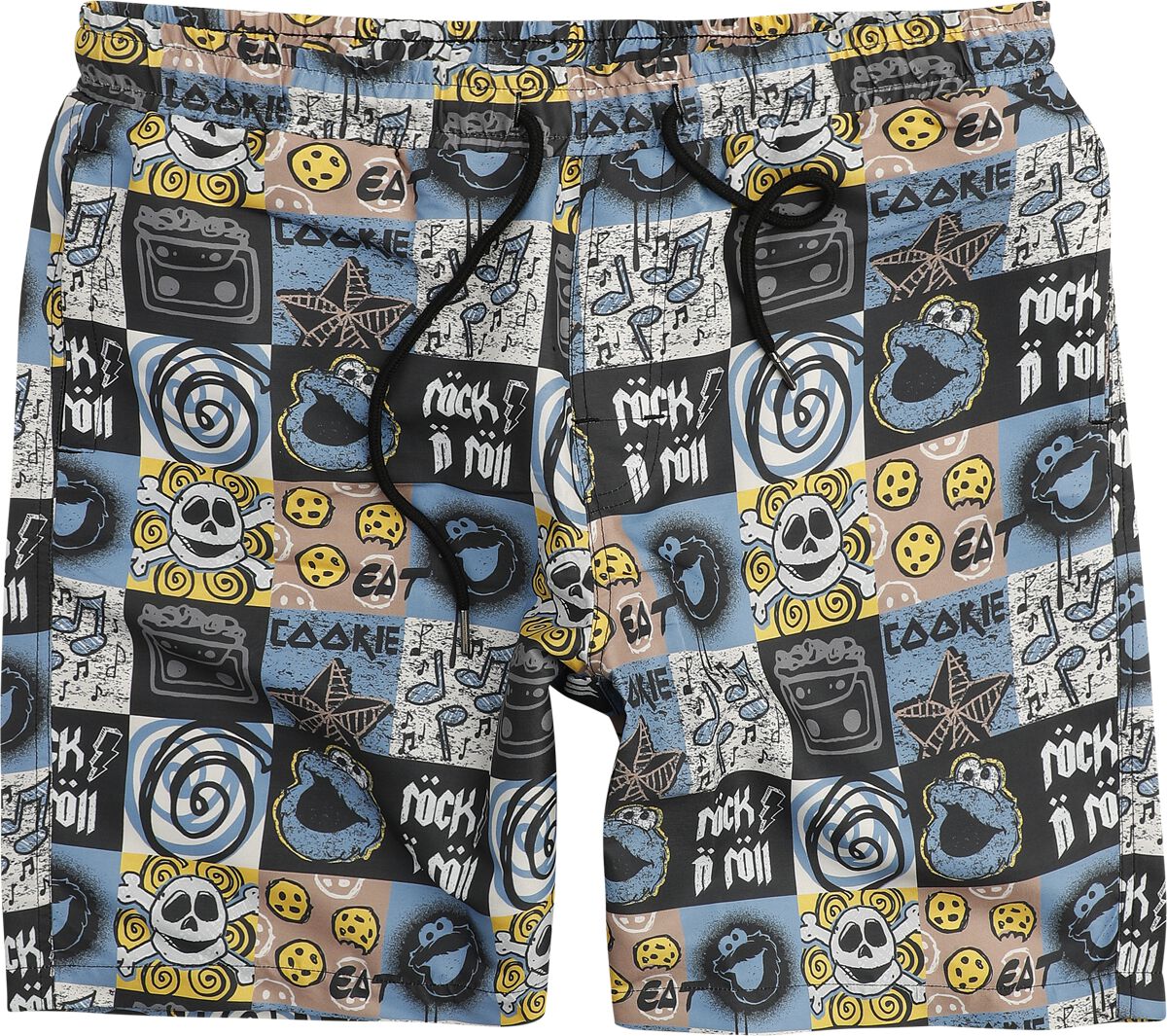 Short de bain  de Sesame Street - Krümelmonster - Rock N' Roll - M à XXL - pour Homme - multicolore - Sesame Street