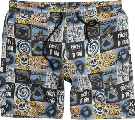 Short de bain  de Sesame Street - Krümelmonster - Rock N' Roll - M à XXL - pour Homme - multicolore - Sesame Street