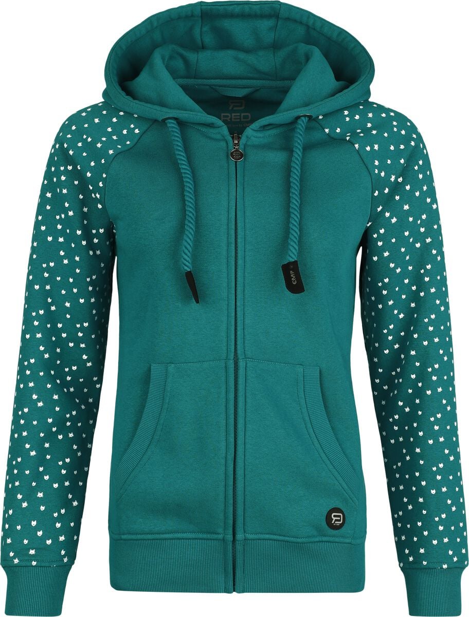 Sweat-shirt zippé à capuche  de RED by EMP - S à XXL - pour Femme - turquoise - RED by EMP