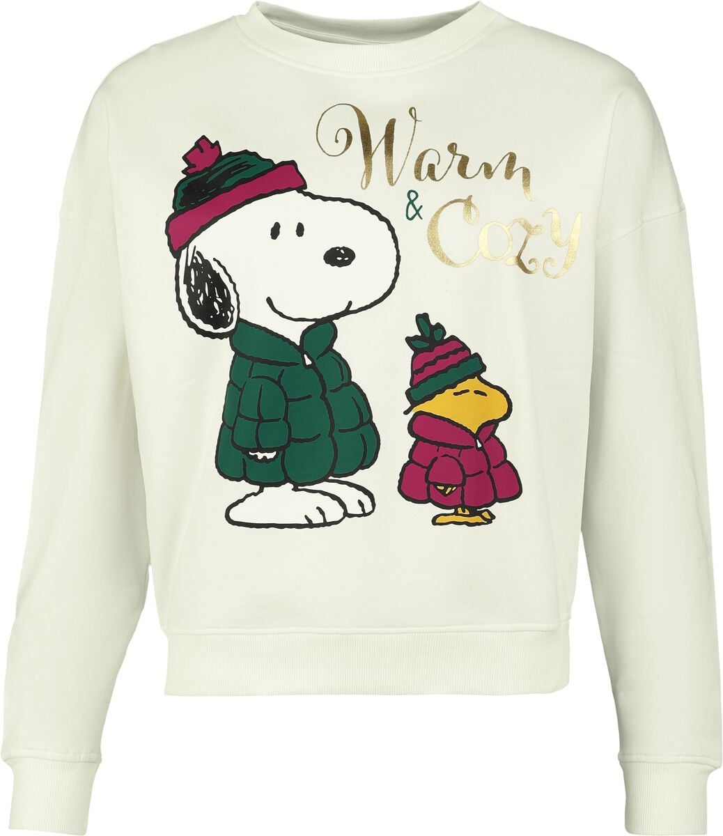 Sweat-shirt  de Snoopy - Snoopy - Warm And Cozy - S à XXL - pour Femme - blanc cassé - Snoopy