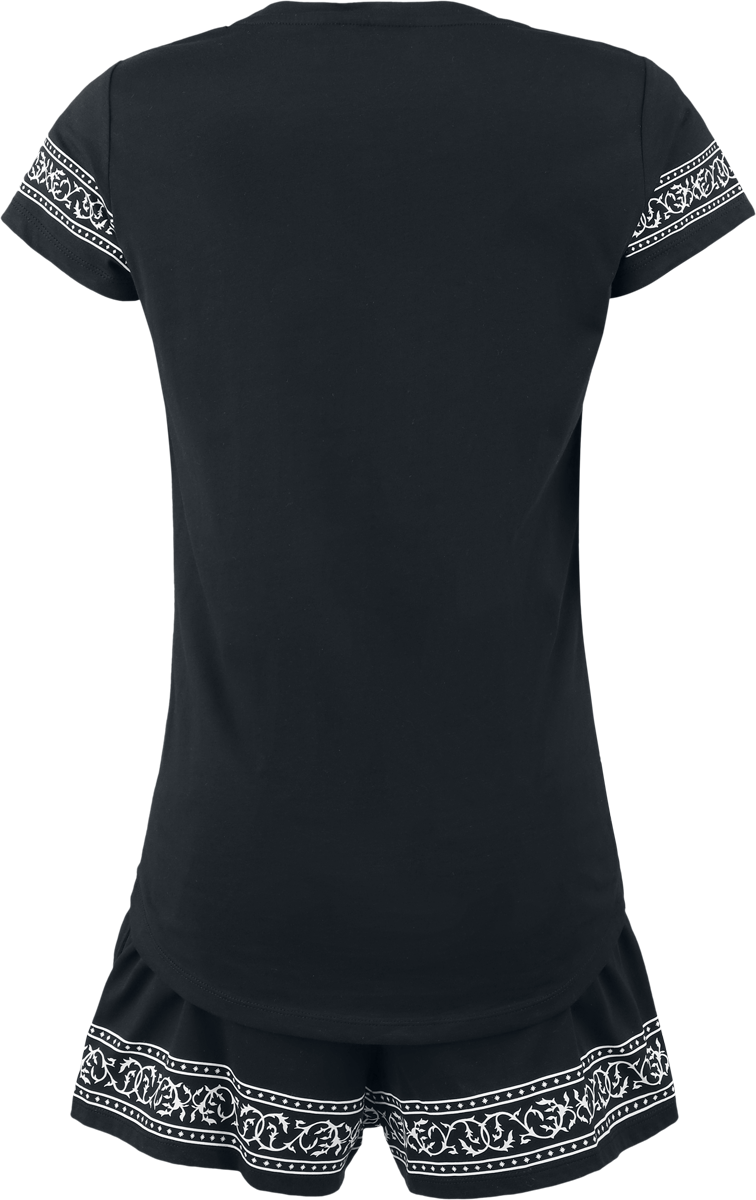 Pyjama  de Le Seigneur Des Anneaux - Arbre Du Gondor - S à 3XL - pour Femme - noir - Le Seigneur Des Anneaux - View 2