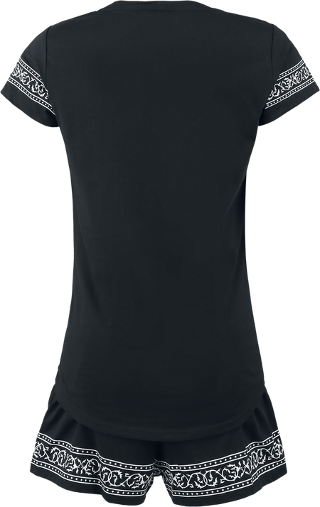 Pyjama  de Le Seigneur Des Anneaux - Arbre Du Gondor - S à 3XL - pour Femme - noir - Le Seigneur Des Anneaux - View 2