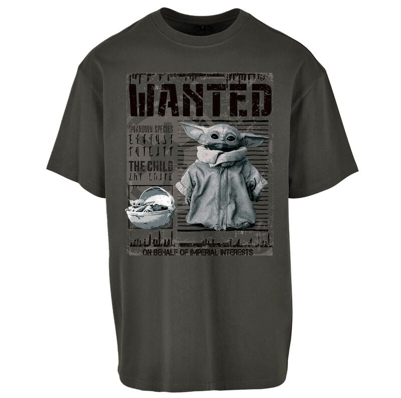 T-Shirt Oversize Disney de Star Wars - The Mandalorian - Grogu - L'Enfant - M à XXL - pour Homme - gris - Star Wars