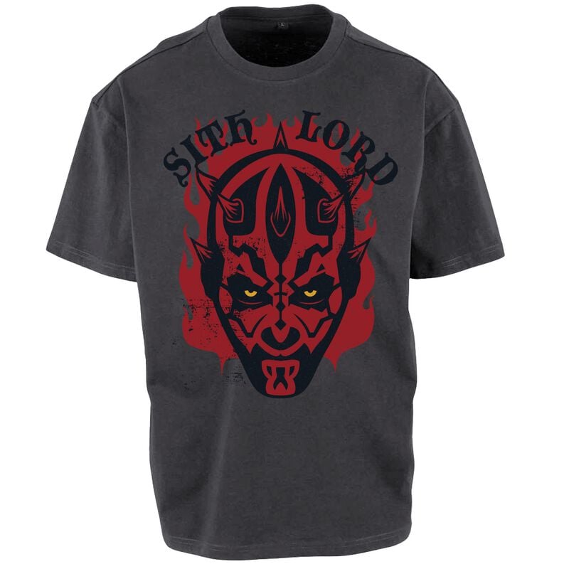 T-Shirt Oversize Disney de Star Wars - Darth Maul - Sith Lord - M à XXL - pour Homme - anthracite - Star Wars