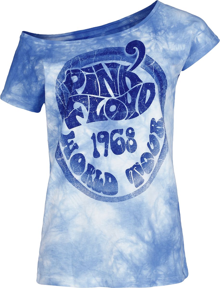 T-Shirt Manches courtes  de Pink Floyd - World Tour - S à 4XL - pour Femme - bleu/blanc - Pink Floyd