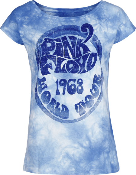 T-Shirt Manches courtes  de Pink Floyd - World Tour - S à 4XL - pour Femme - bleu/blanc - Pink Floyd - View 2