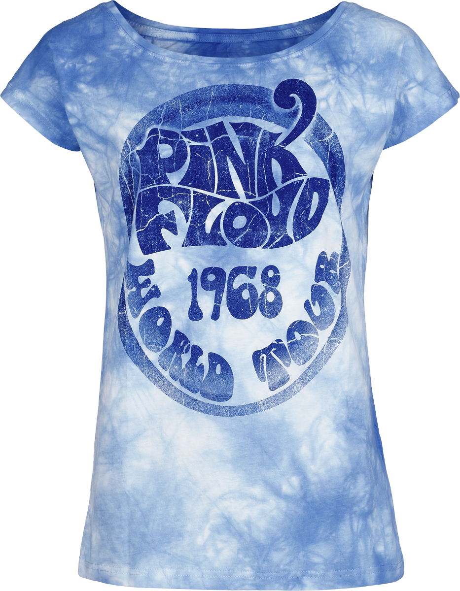 T-Shirt Manches courtes  de Pink Floyd - World Tour - S à 4XL - pour Femme - bleu/blanc - Pink Floyd - View 2