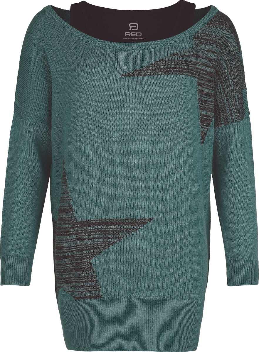 Pull tricoté  de RED by EMP - S à XXL - pour Femme - turquoise - RED by EMP