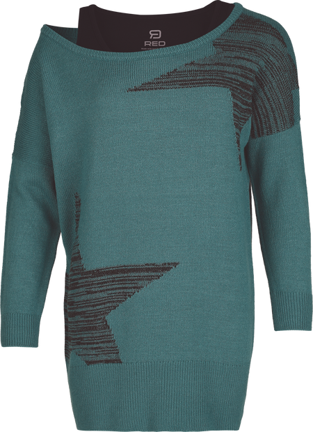 Pull tricoté  de RED by EMP - S à XXL - pour Femme - turquoise - RED by EMP - View 2