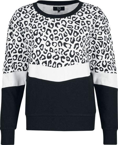 Sweat-shirt  de RED by EMP - Sweat Imprimé Léopard - S à XXL - pour Femme - noir/bleu - RED by EMP