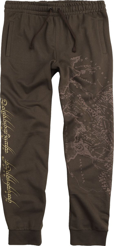 Pantalon en toile  de Le Seigneur Des Anneaux - Carte De La Terre Du Milieu - S à 3XL - pour Homme - marron - Le Seigneur Des Anneaux