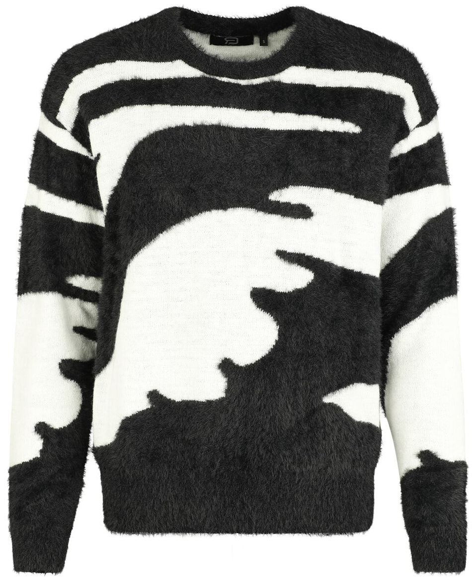 Pull tricoté  de RED by EMP - S à XXL - pour Femme - noir/blanc - RED by EMP