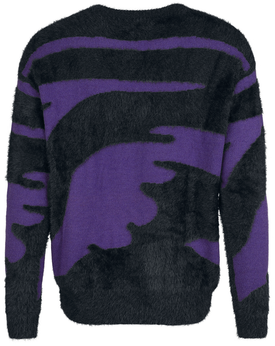 Pull tricoté  de RED by EMP - S à XXL - pour Femme - noir/lilas - RED by EMP - View 2