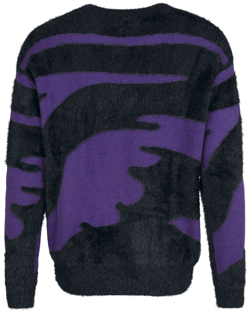 Pull tricoté  de RED by EMP - S à XXL - pour Femme - noir/lilas - RED by EMP - View 2