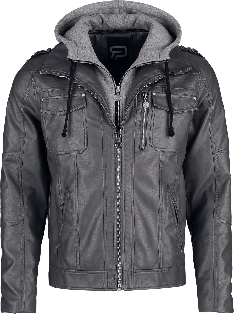 Veste en imitation cuir Rockabilly de RED by EMP - Good Riddance - S à XXL - pour Homme - gris - RED by EMP