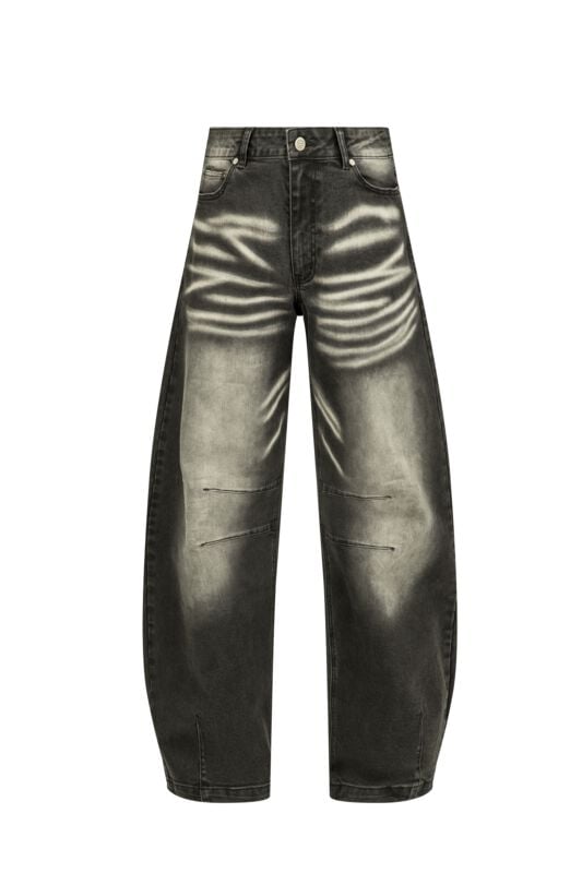 Jean  de RED by EMP - Barrel ( wide Fit ) - W27L30 à W34L32 - pour Femme - noir - RED by EMP