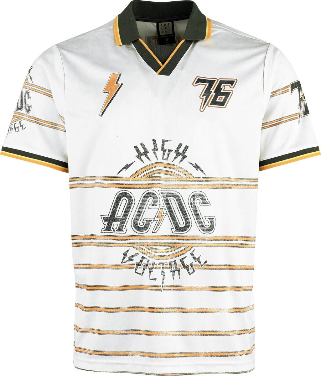 Jersey  de AC/DC - High Voltage Rock FC - S à 5XL - pour Homme - blanc - AC/DC