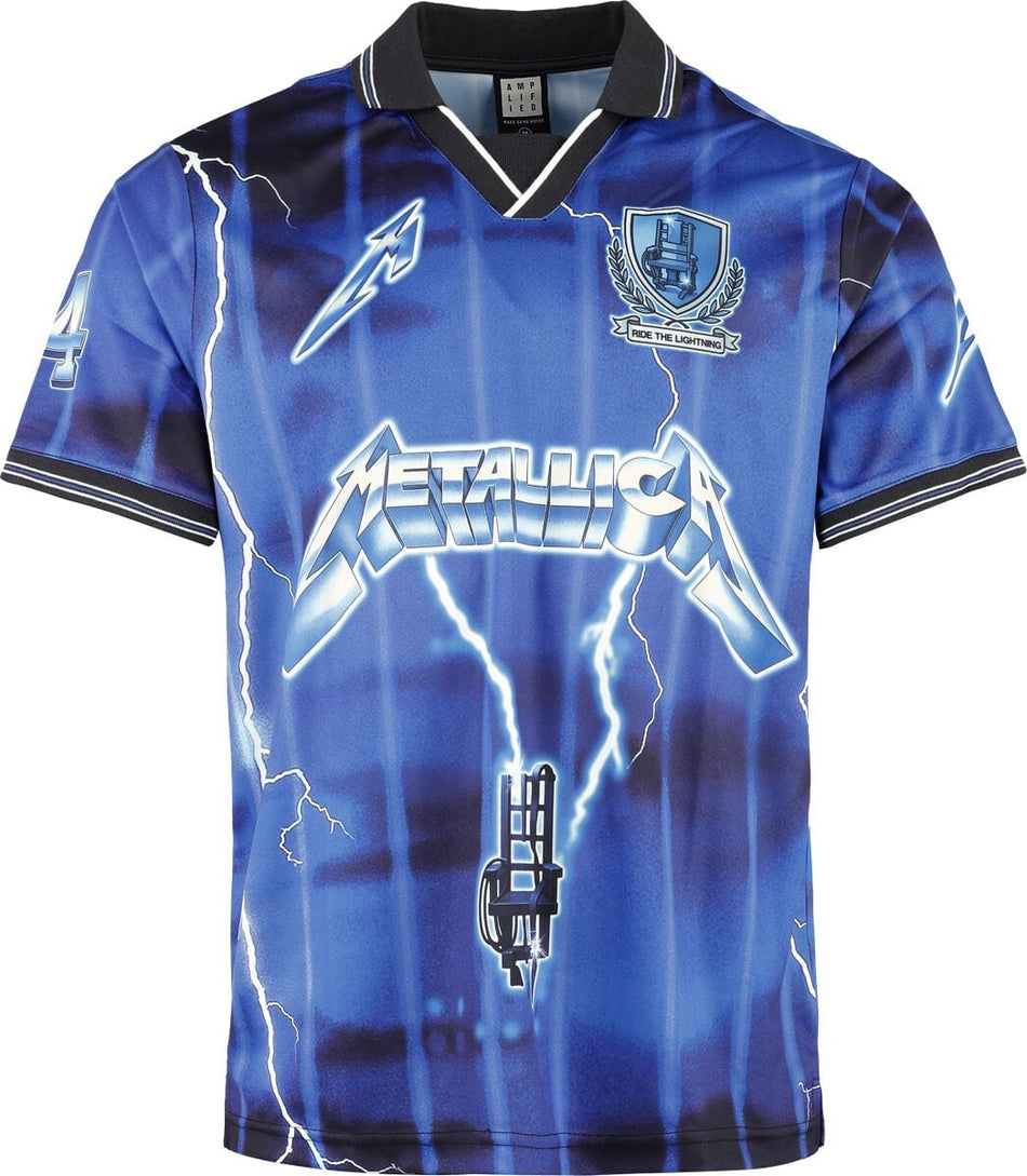 Jersey  de Metallica - Lightning Rock FC - M - pour Homme - bleu - metallica