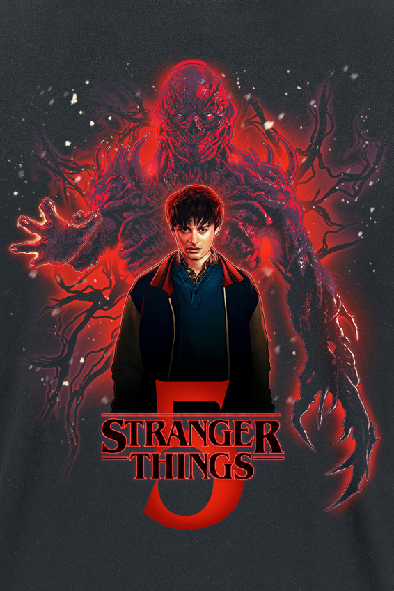 T-Shirt Manches courtes  de Stranger Things - Saison 5 - Will Sorcier vs Vecna - S à 4XL - pour Homme - noir - Stranger Things - View 2