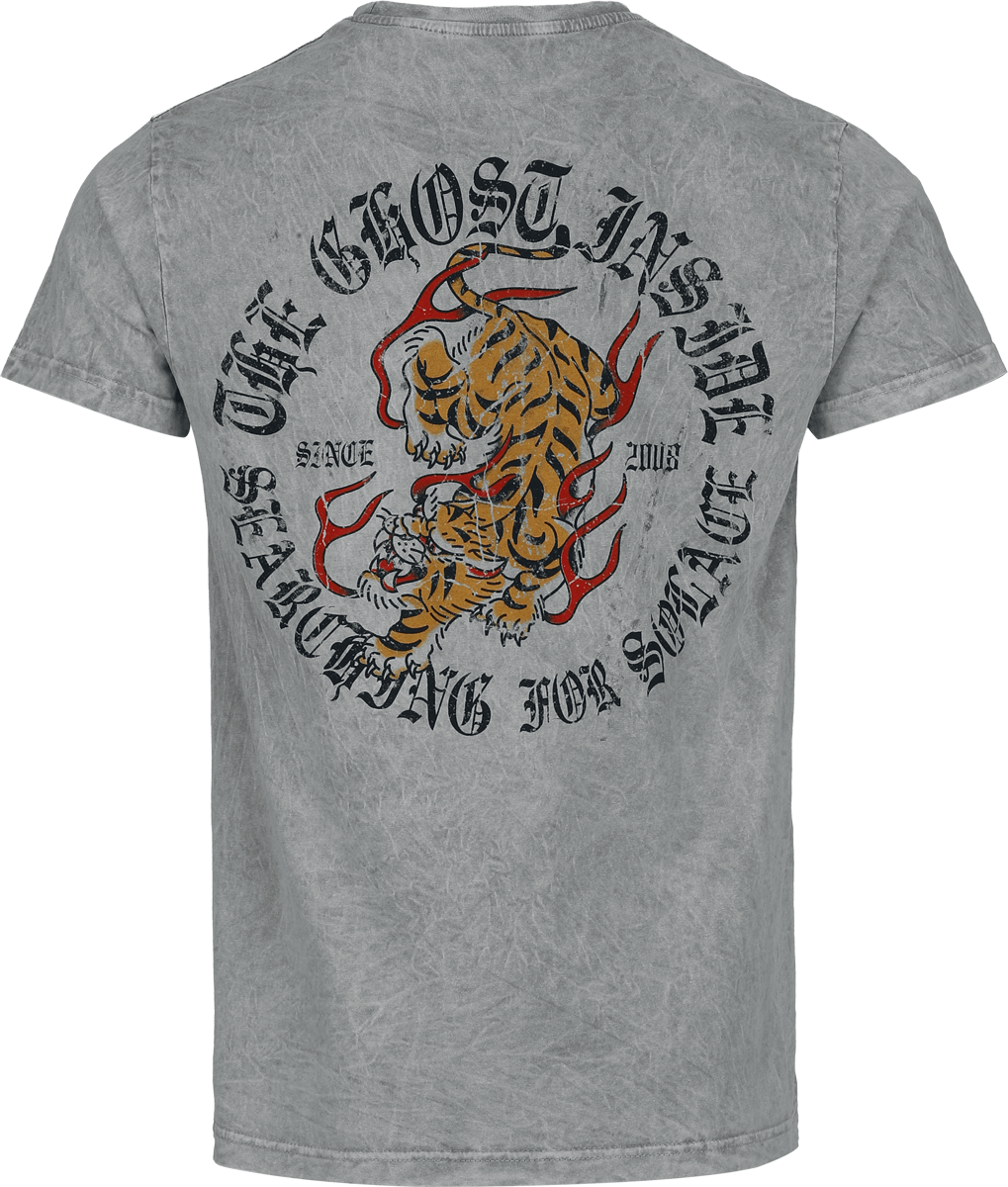 T-Shirt Manches courtes  de The Ghost Inside - Tiger Tat - S à 3XL - pour Homme - gris clair - The Ghost Inside - View 2