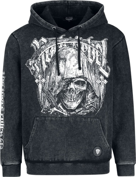 Sweat-shirt à capuche  de Rock Rebel by EMP - Rebels & Reapers Metal Pin - S à XXL - pour Homme - gris - Rock Rebel by EMP